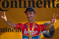 | Photo: AP/Jerome Delay : Eighteenth stage winner Belgium's Victor Campenaerts
